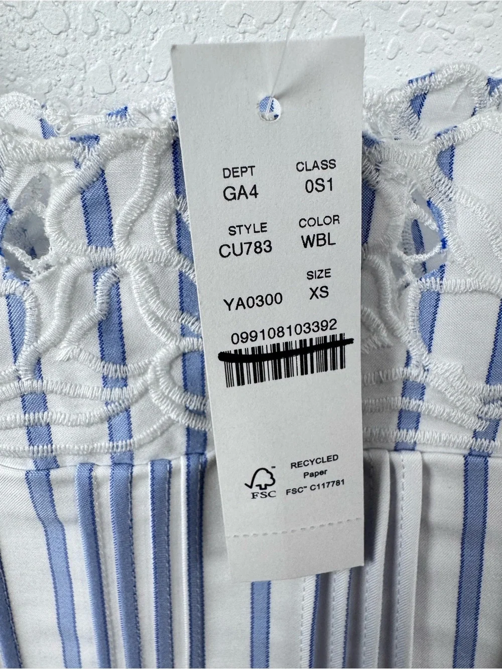 J.Crew Ondine Mini Dress in Striped Double Cotton Poplin CU783